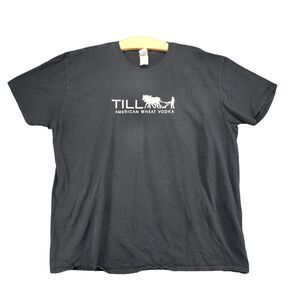 Till American Wheat Vodka T Shirt Mens Size 2XL Black Graphic Logo